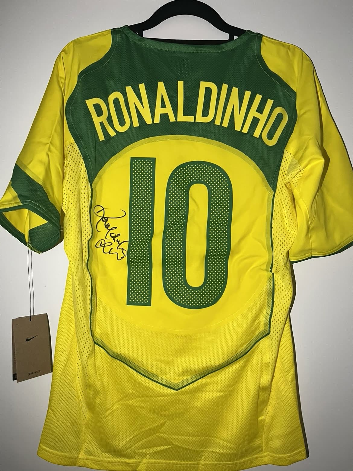 Maillot Signé — Ronaldinho, Coupe du Monde 2002