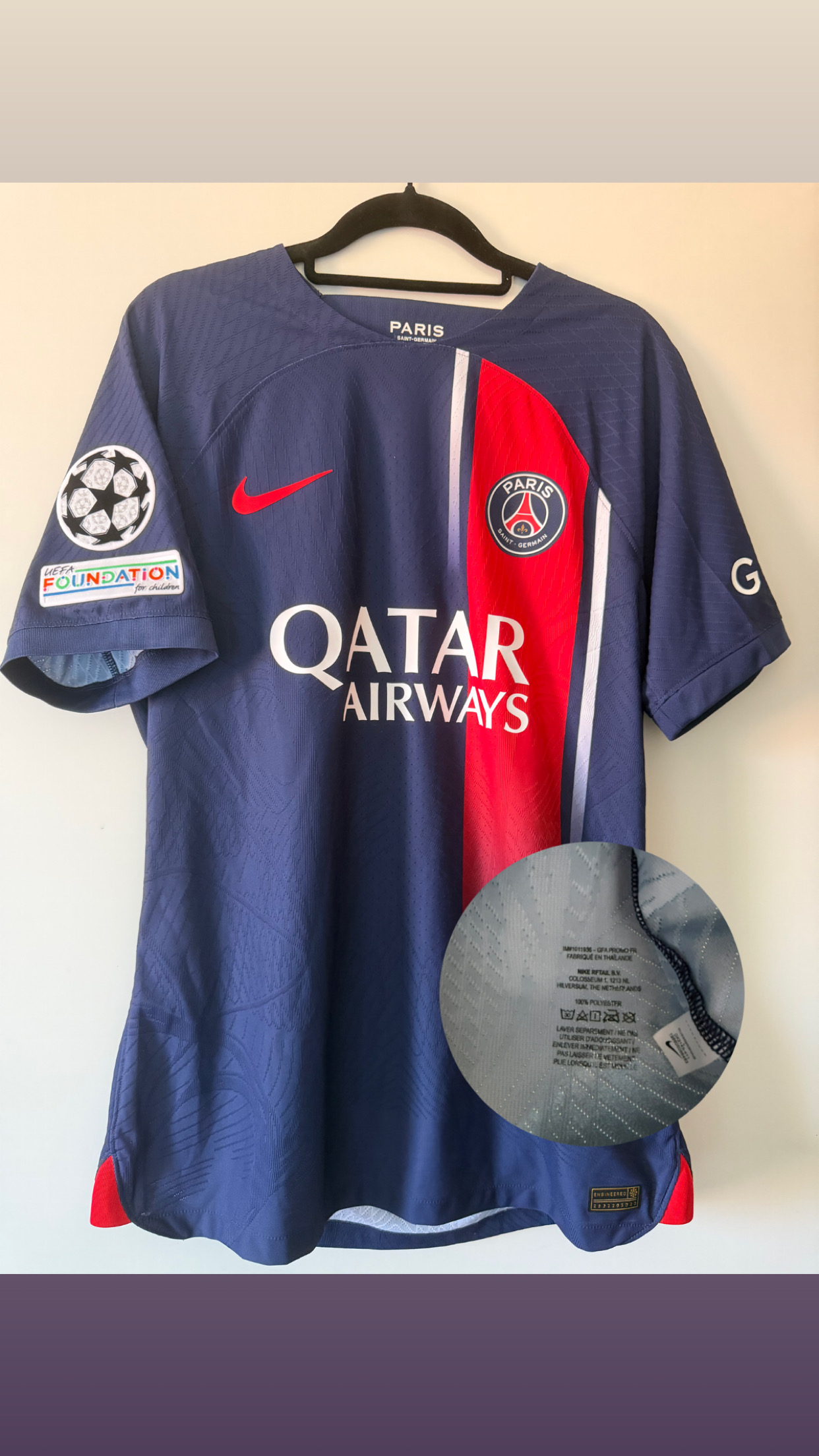 Maillot porté par goncalos Ramos 2024 ldc